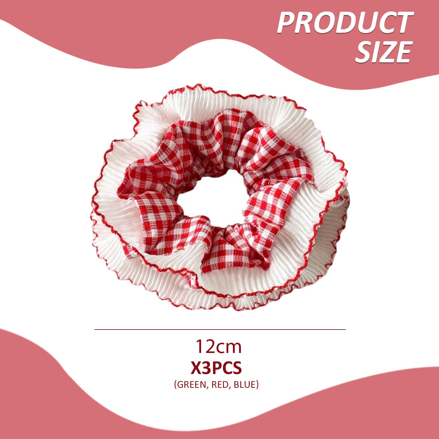 3 Pieces Of Plaid Hair Ties, Elastic Hair Ropes, Women'S Fashion Hair Accessories, Low Ponytail Fixed Hair Ties - Image 2
