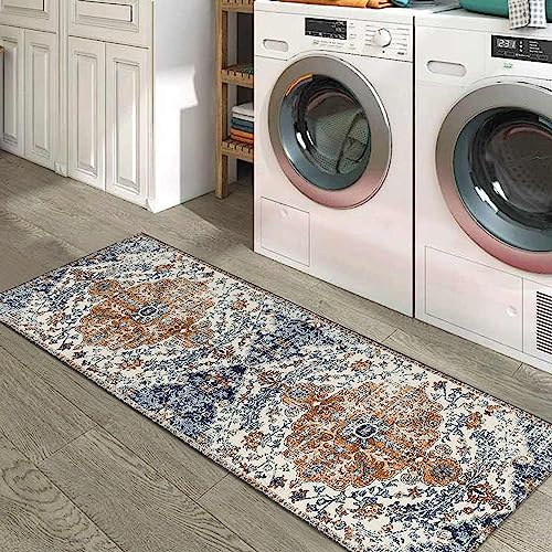 Ideasonna Boho Kitchen Rug Mat Country Rustic Kitchen Rugs Farmhouse Style Washable Non-Slip Kitchen Mats For Floor 2 Piece Boho Kitchen Decor #TOP6