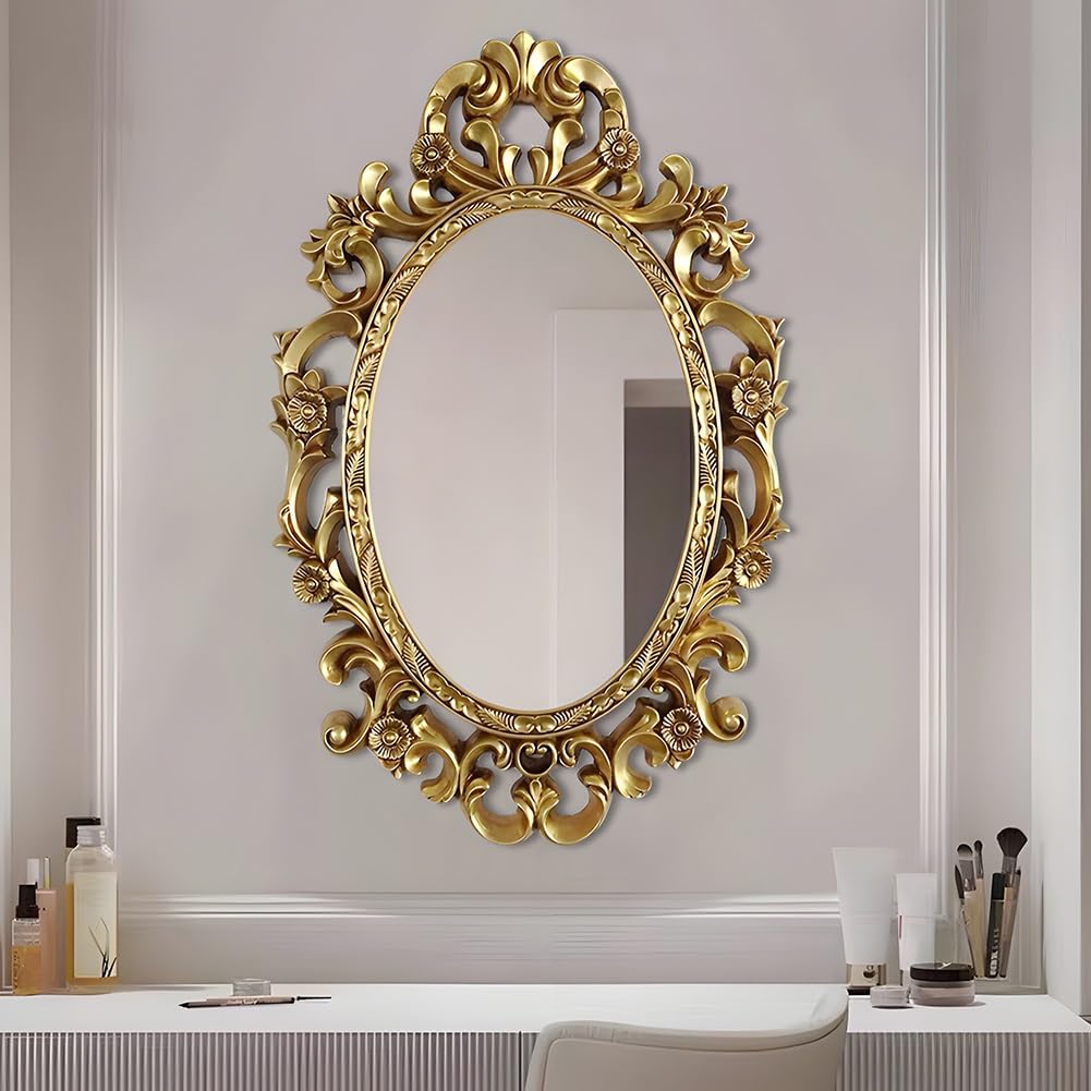 Amazon.co.jp: 壁掛け鏡 アンティーク ミラー 鏡 壁掛け ウォール