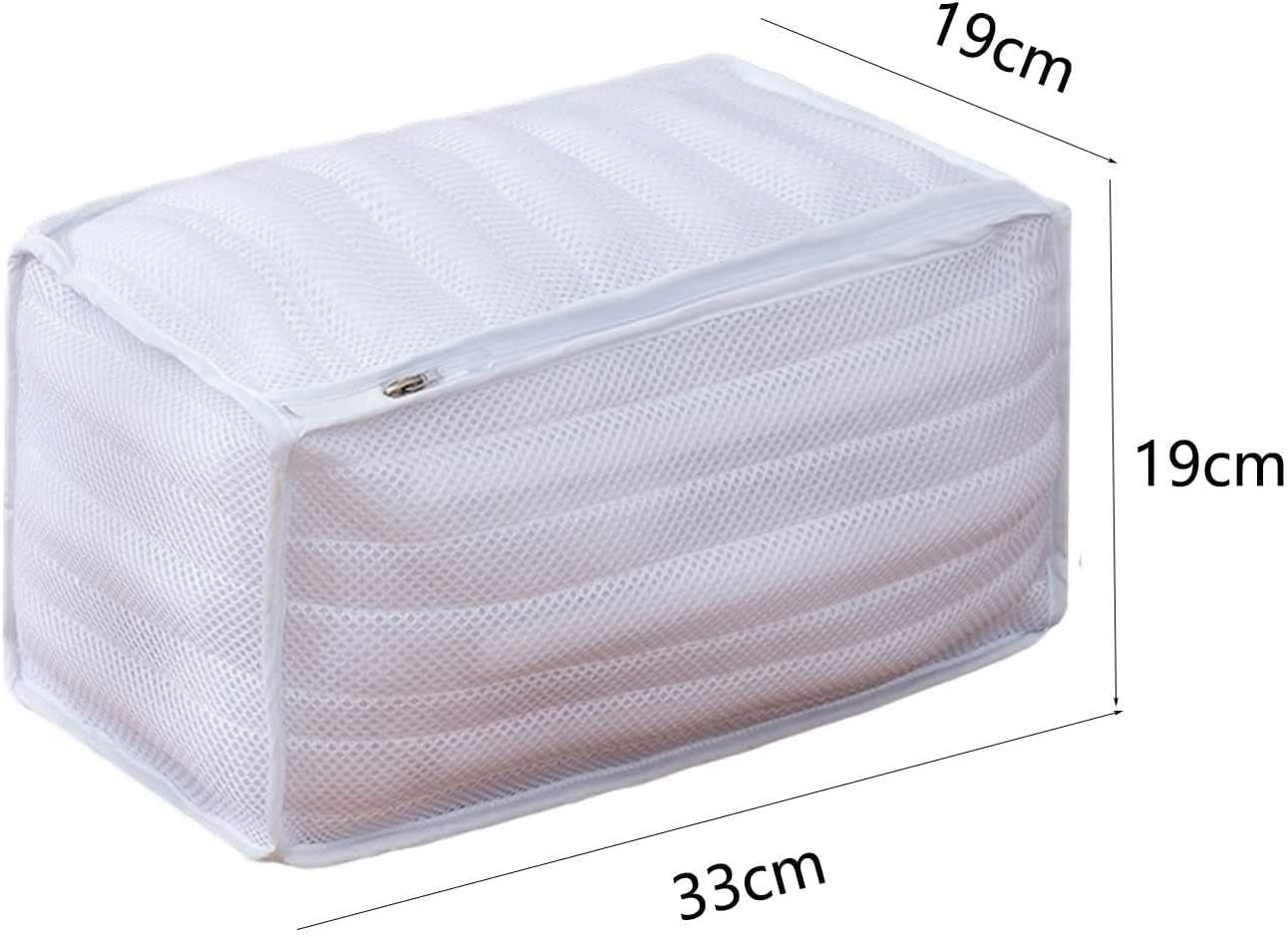 4 Stück Mesh-Wäschetrocknerbeutel Schuhe Wäschesack Strapazierfähiger Sneaker-Schuhwaschbeutel Mit Reißverschluss Waschbeutel Mit Hohem Schutz Lagerung & Reisen (Color : White)