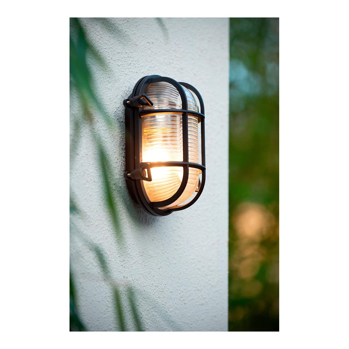 Applique murale extérieure rétro Oli luminaire noir étanche avec douille 1xE27