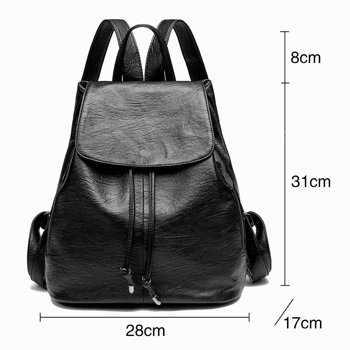 Mujer Bolsos mochila Moda Cuero Impermeable Casual Viaje Escuela mochilas
