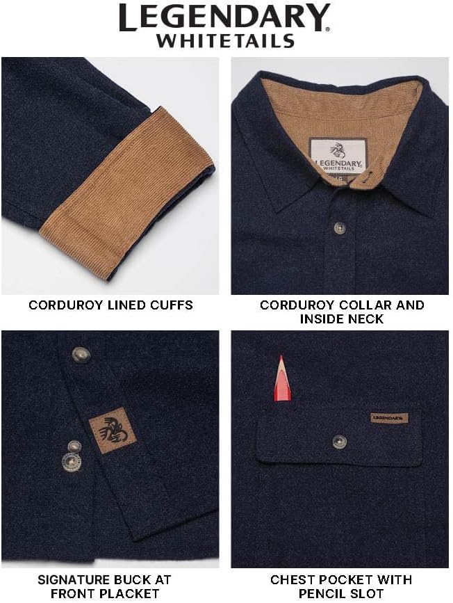 Legendary Whitetails Men's Flannel Shirt Long Sleeve Button Down 100% Cotton - Image 5