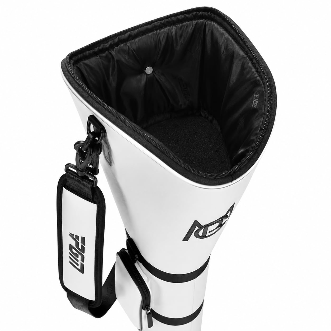 harayaa Damen Golf Tasche mit Hauptfach Reißverschluss Schultergurt Tragegriff Seitenfach Und Funktionalem Boden aus Mikrofasermaterial für Golfturniere Reisen Outdoor-aktivitäten, Weiß-black