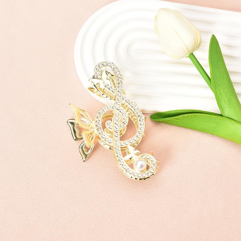 Amazon.com : Music Note Rhinestone Hair Claw for Women Girls 