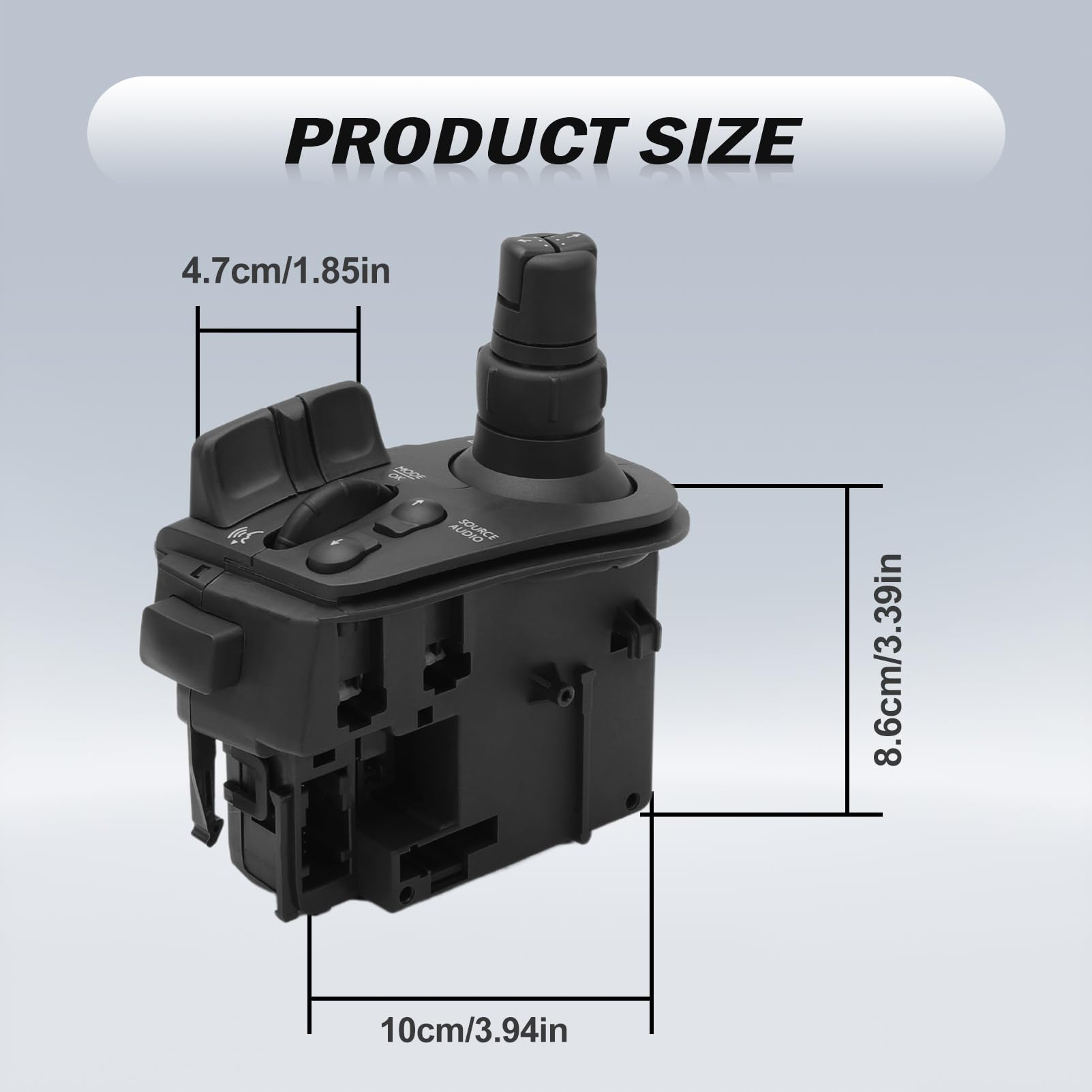 Commodo Clignotant pour Clio 3 Kangoo 2 Modus (modèles 2005-2013) | avec Commande d'essuie-glace, lave-glace et Fonction Radio, Interrupteur de Contrôle Multimédia Modus, 8201590631, 7701068115