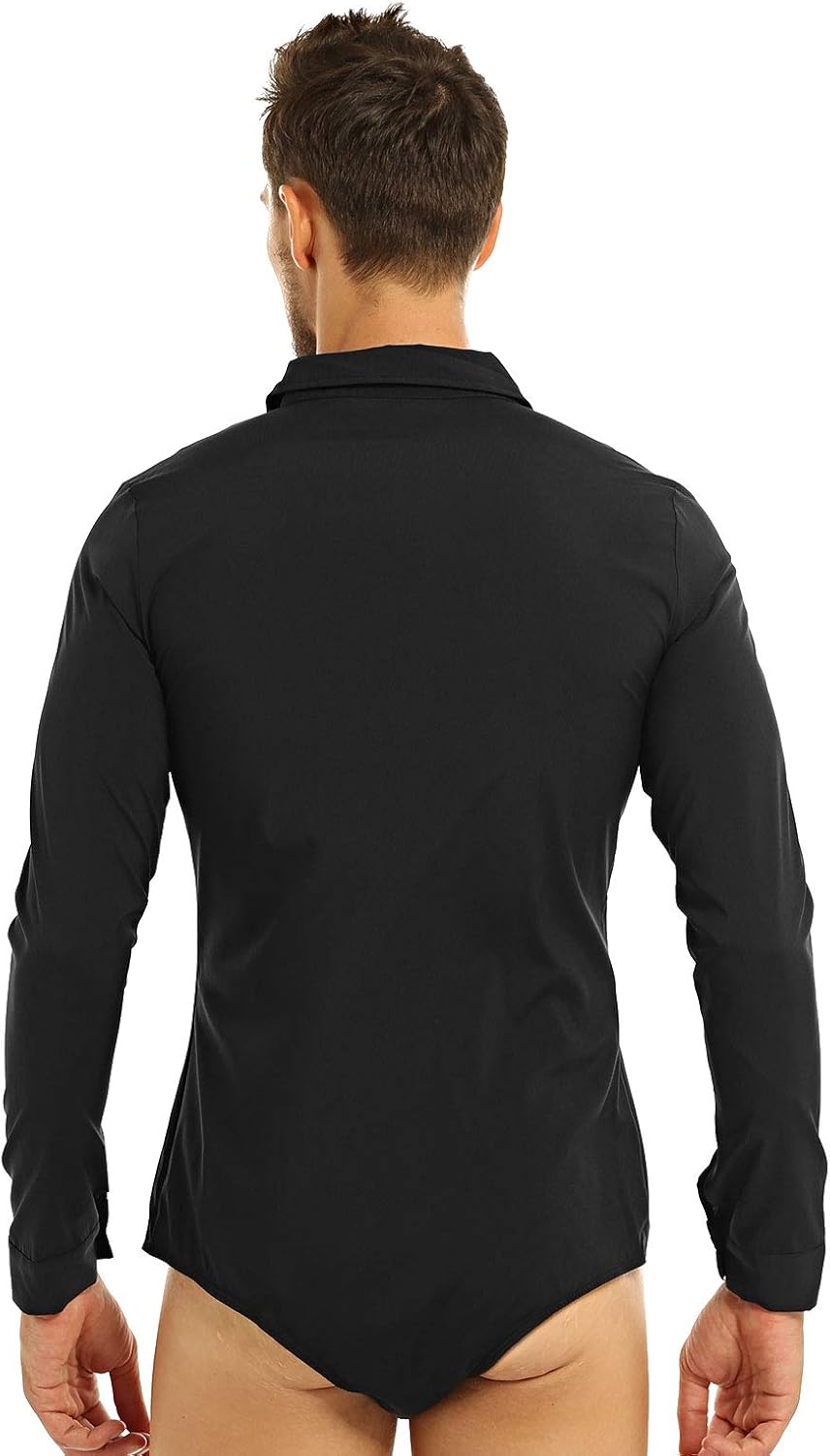 Body Da Danza Uomo MSemis - Ballo Latino, Classico, Slim Fit Con Bottoni - Foto 8