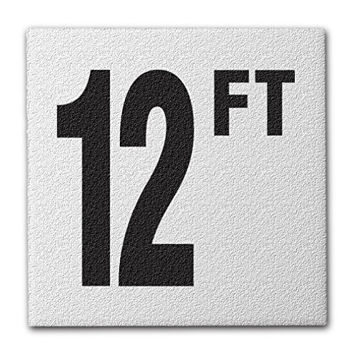 Ceramic Swimming Pool Deck Depth Marker 