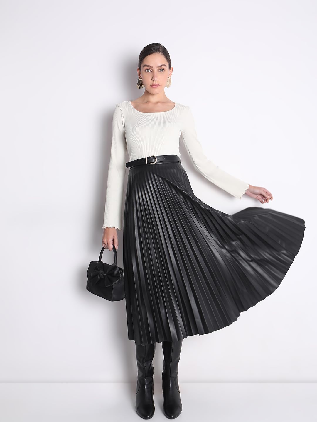 VERO MODA Female Plissierter Rock VMBELLAHOLLY Midirock