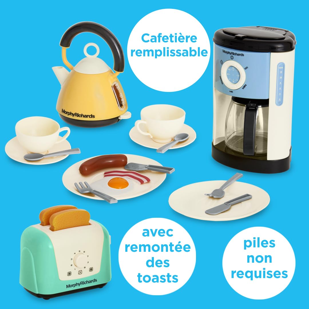 Cuisinière et dînette Casdon Morphy Richards | Jouets appareils de Cuisine pour Les Enfants dès 3 Ans | avec Un Grille-Pain, Une cafetière, Une Bouilloire et Bien Plus !