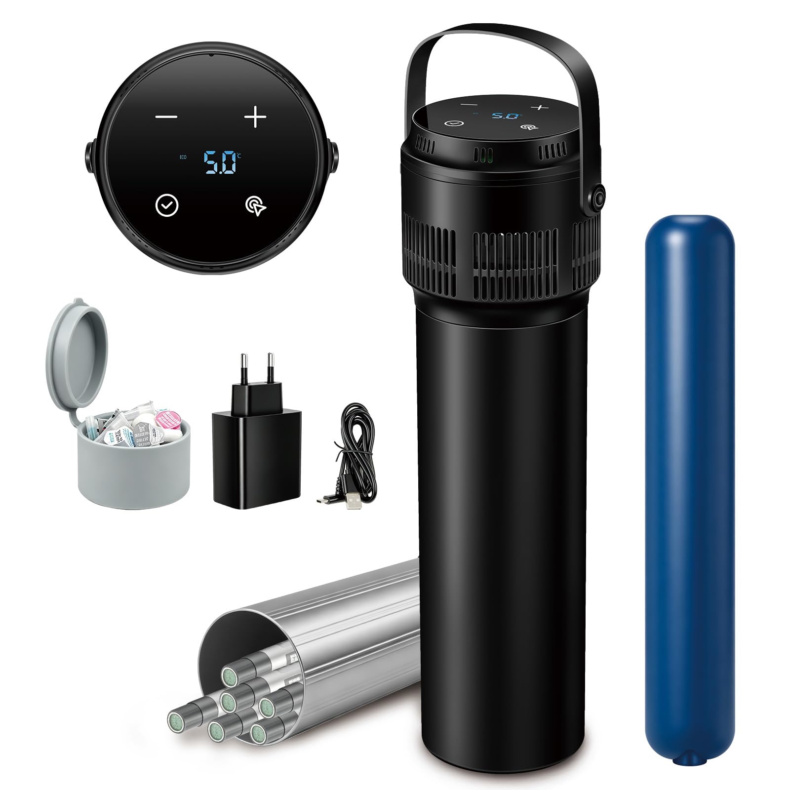 Sendowtek Nevera Insulina Viaje, Insulin Cooler Travel Case Recargable con Pack de Gel, Personalizado de 2 a 8℃ y Pantalla Temperatura, Estuche Medicamentos Portátil Eléctrico para Diabéticos