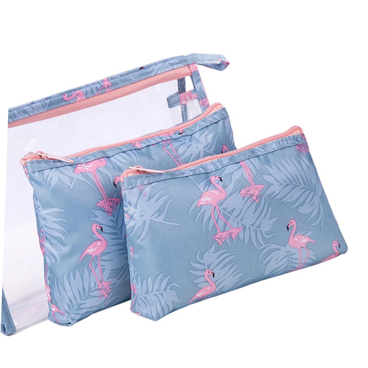 LIFKOME 6pezzi Borsa Da Viaggio Per Cosmetici Da Pochette Con Stampa Fenicottero Per Make-up e Della Ampio Spazio Di Archiviazione Per Necessità Personali