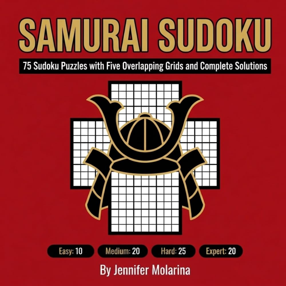 Samurai Sudoku: 75 Sudoku Puzzles with Five Overlapping Grids and Complete Solutions