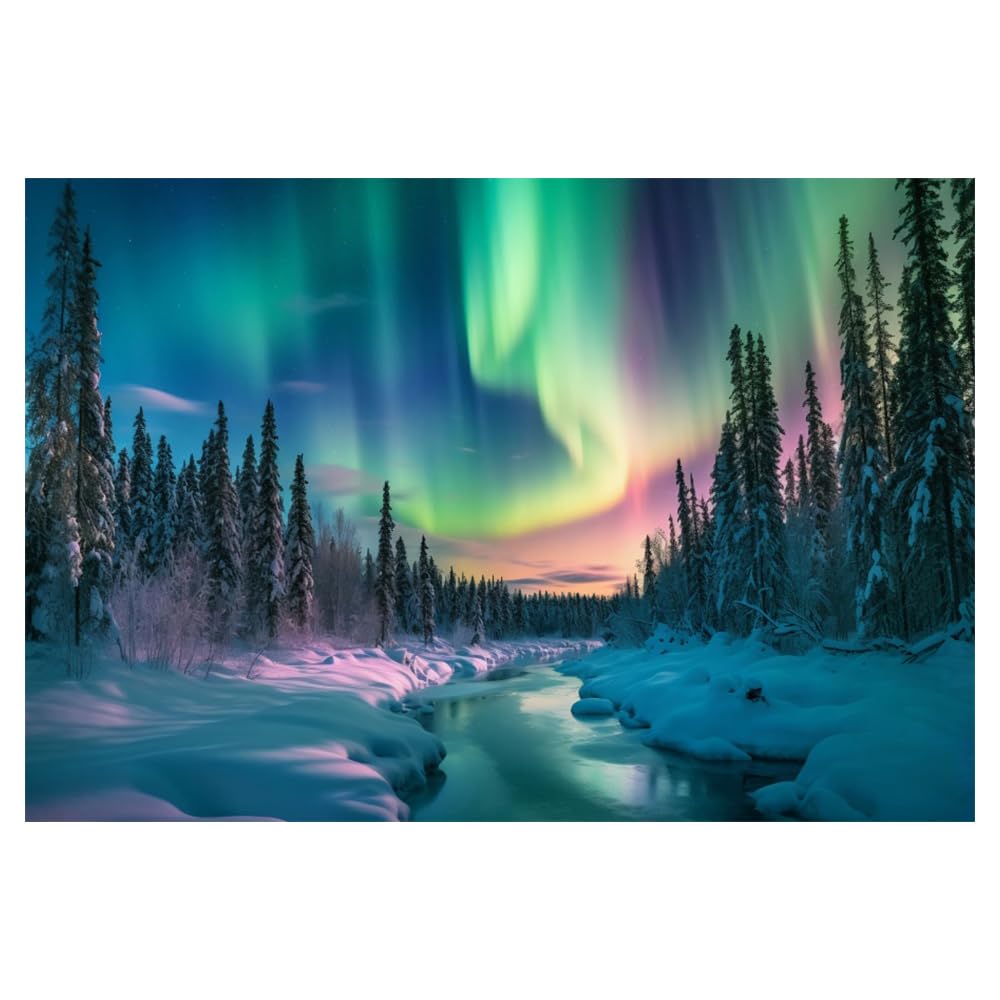 Fondo De Navidad Para Fotografia CORFOTO 2.7x1.8m Fondo Fotográfico De Aurora Boreal,Auroras Fondo Belen