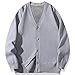 Men's Casual Long Sleeved Fleece Sweater Cardigan Knitted Top Fall Winter Fashionable All-Match Jacket Black
