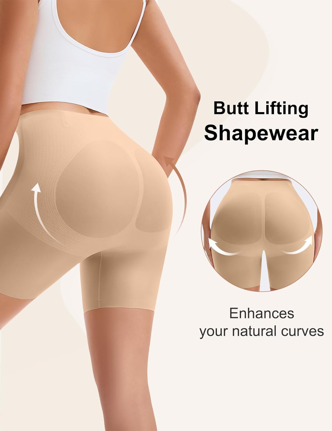 Tummy Control Shapewear Shorts for Women Body Shaper Underwear High-Waisted Butt Lifting Panties Under Dress - Image 4