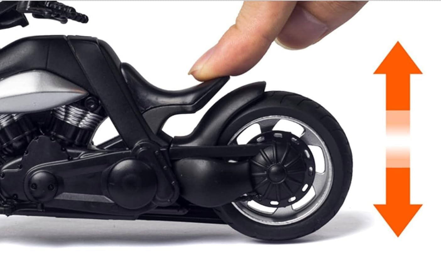 1:12 Yamaha Travertson V-Rex Alloy Motorcycle Toy Pull Back Toys with Light & Sound, Tiny Gift, Latte Motorcycles Toys for Kids Boys Best Birthday Gift & Decoration 1