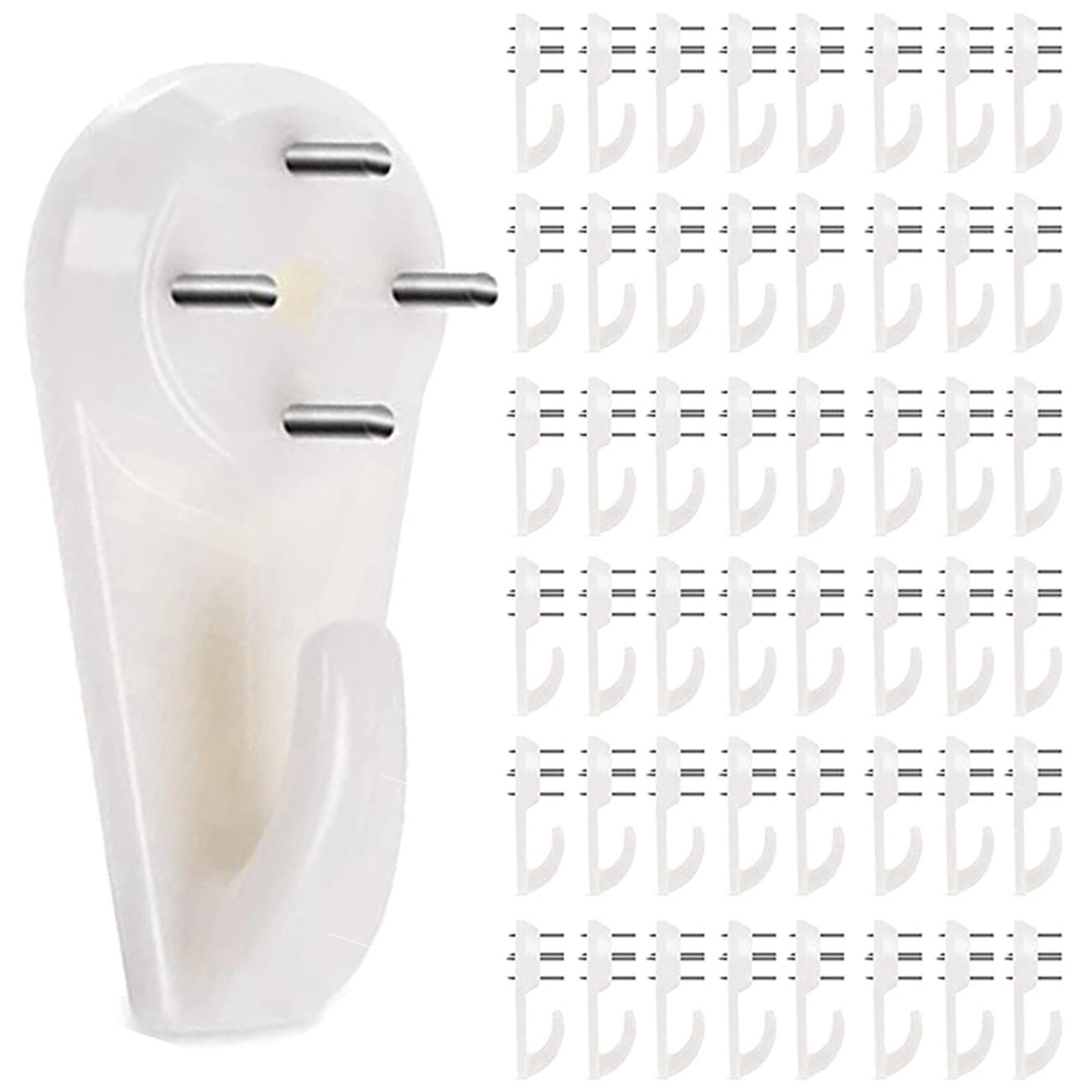 Hndhbfgrt Stucco/Concrete Wall Hooks, No Damage Hook Hanging Kit, No Drilling Required, Set of 80