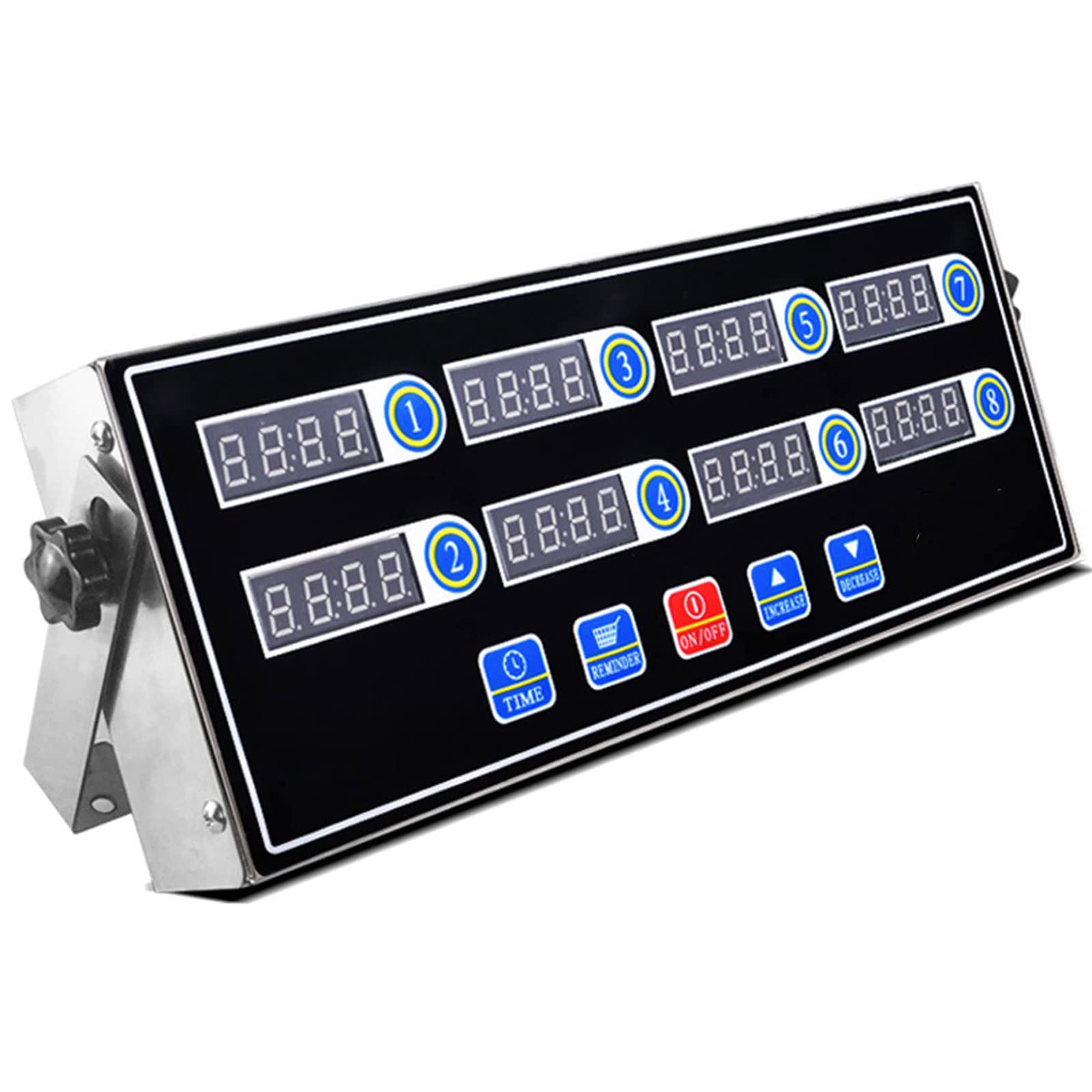 Temporizador de Cocina Digital de 8 Canales, Pantalla LED de Acero Inoxidable, Temporizador de cálculo, recordatorio de Temporizador de Cocina, Reloj Comercial de Restaurante de panadería de Hamburg