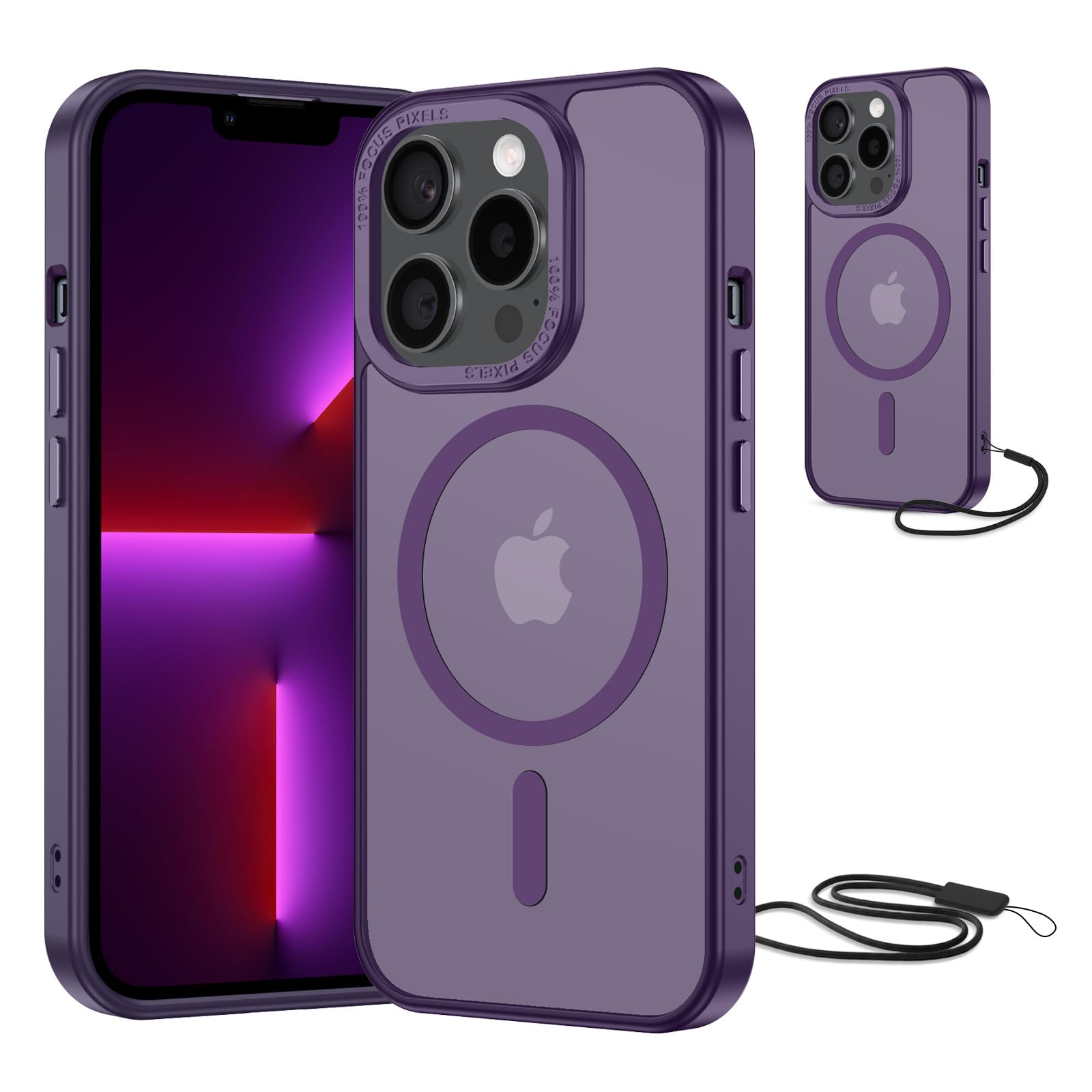 NEW'C Magnetisch Hülle für iPhone Serie kompatibel mit MagSafe Ultimate, stoßfest – starker Magnetismus und militärischer Schutz
