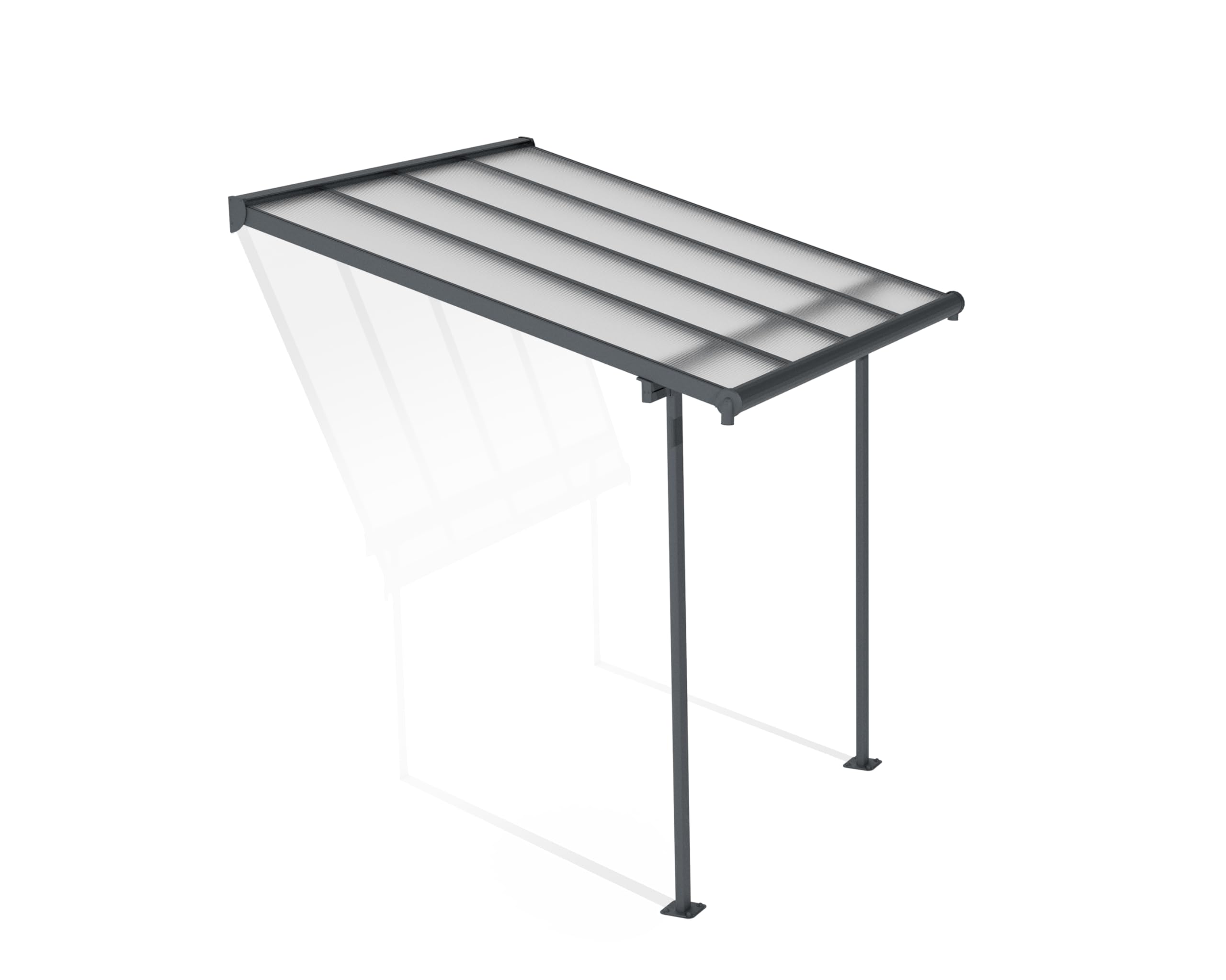 Canopia by Palram Pérgola Sierra 2.2X2.3 de Aluminio y Policarbonato Moderna y Elegante, para Cubrir una Terraza Todo el Año (Gris)