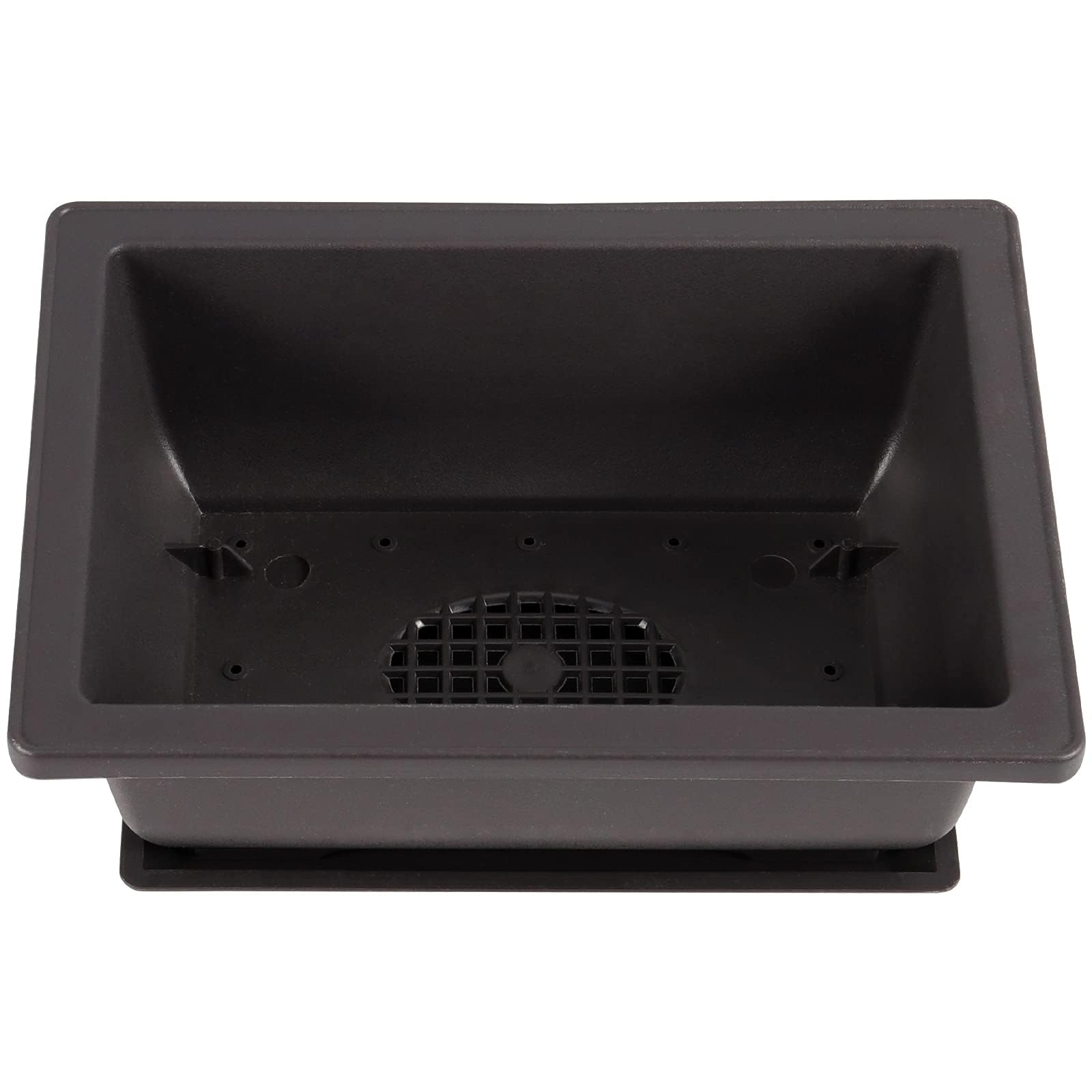 WONGWAI Lot de 20 pots rectangulaires en plastique pour bonsaï - 16,5 cm - Avec bacs d'humidité - Pour balcon, cour, patio, jardin, noir