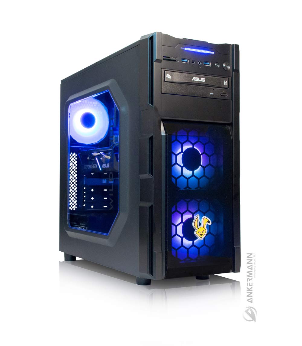 Ankermann PC Gaming Business PC VR Ready, Ryzen 5 1600 6X 3,20GHz Turbo 6x3,60Ghz, GeForce GTX 1050 Ti 4GB, 8GB DDR4 2400, 240GB SSD, Windows 10 Pro, EAN 4260219658690