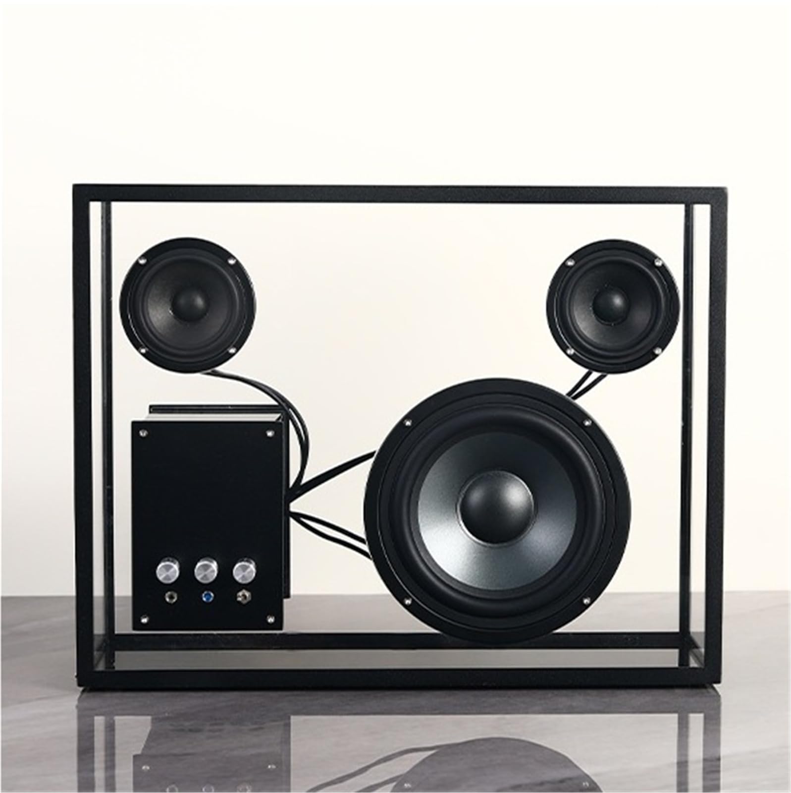 Transparent Cassette Bluetooth Speaker Cassette Portable Bluetooth Speaker Fully Enclosed Transparent Acoustic Chamber Design Support Bluetooth Playback USB