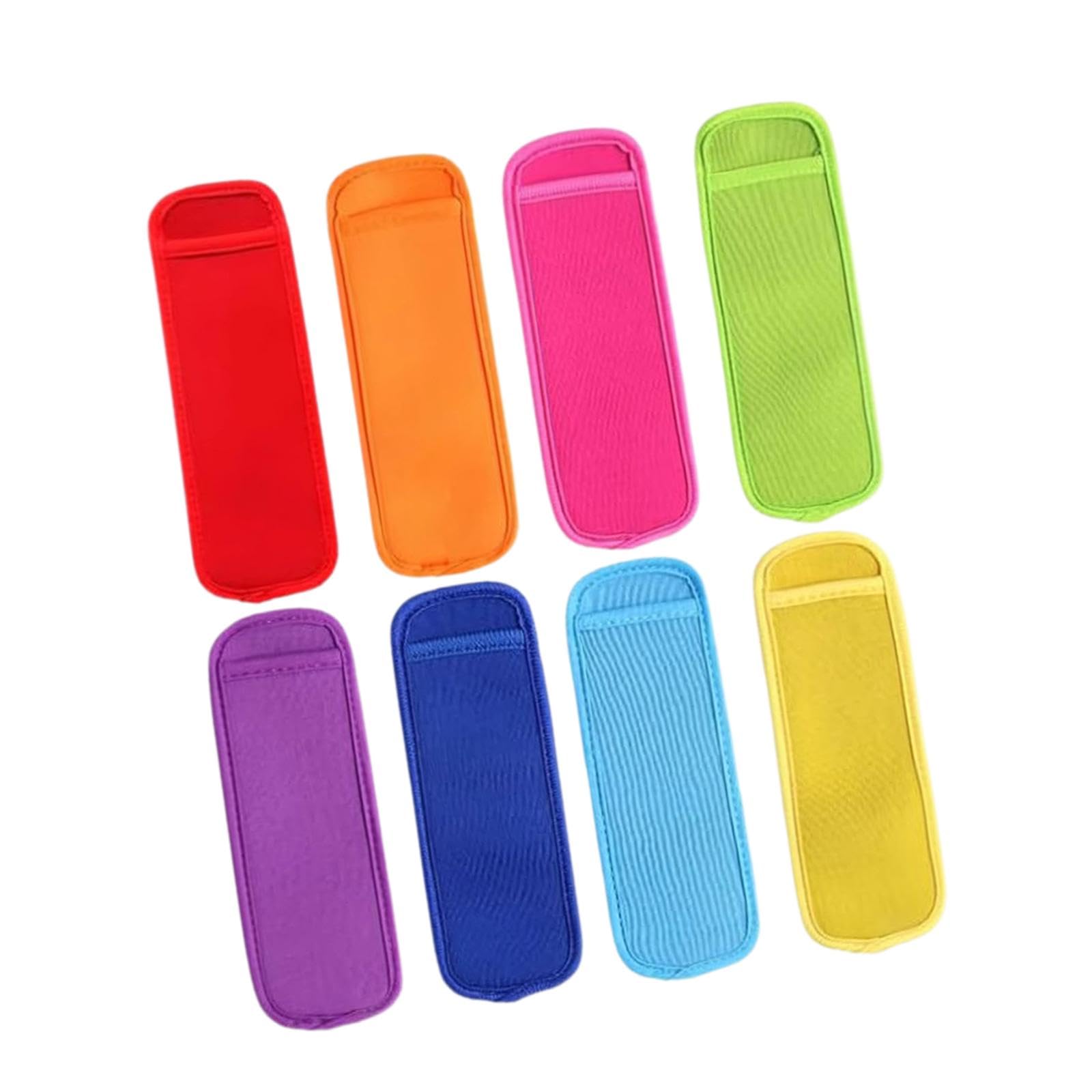 UJEAVETTE 8 Pieces Ice Popsicle Sleeves Covers Ice Cream Holder for Kids Party Barbecues-image-29