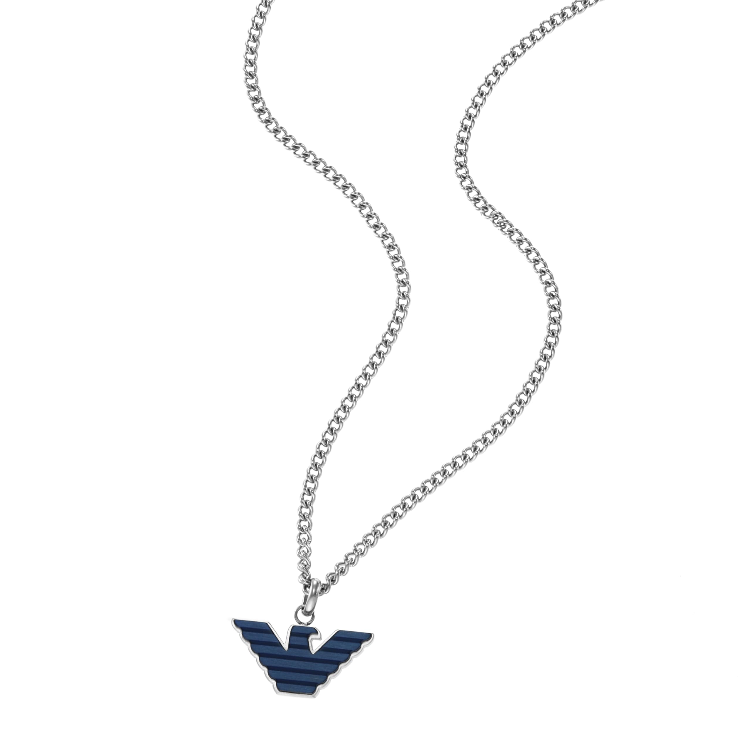 Emporio Armani Collana Per Uomo Essential, Lunghezza: 525 mm, Altezza: 3,5 mm, Larghezza: 24 mm Collana In Acciaio Inox Argento, EGS2909040