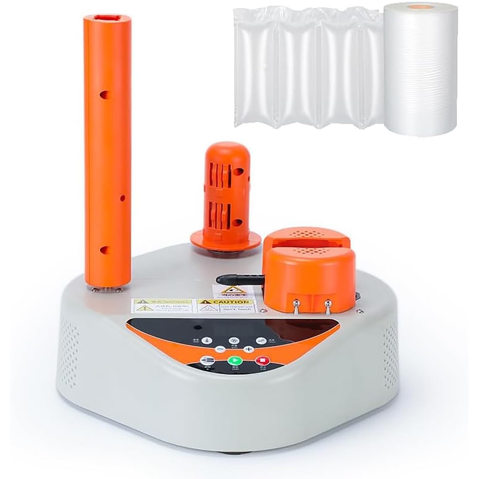 MYFTNP Air Cushion Filling Machine, Automatic Inflatable Packaging Machine, Maximum Speed: 12m/min, Adjustable Temperature, Air Volume, and Speed, Pure Copper Motor, for Ceramics, Cosmetics