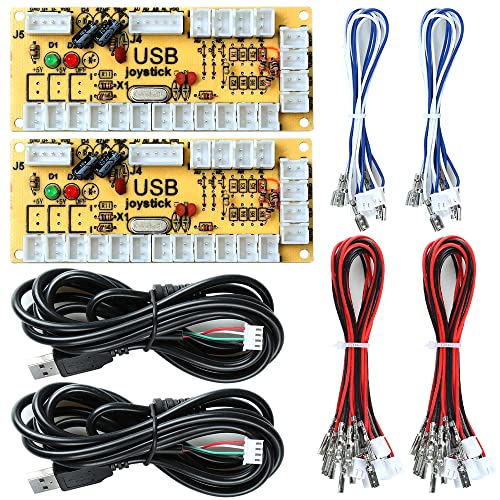 owootecc Zero Delay Arcade USB Encoder Arcade Spieler DIY Teile Kit für PC, Raspberry Pi 4/3/2/1...