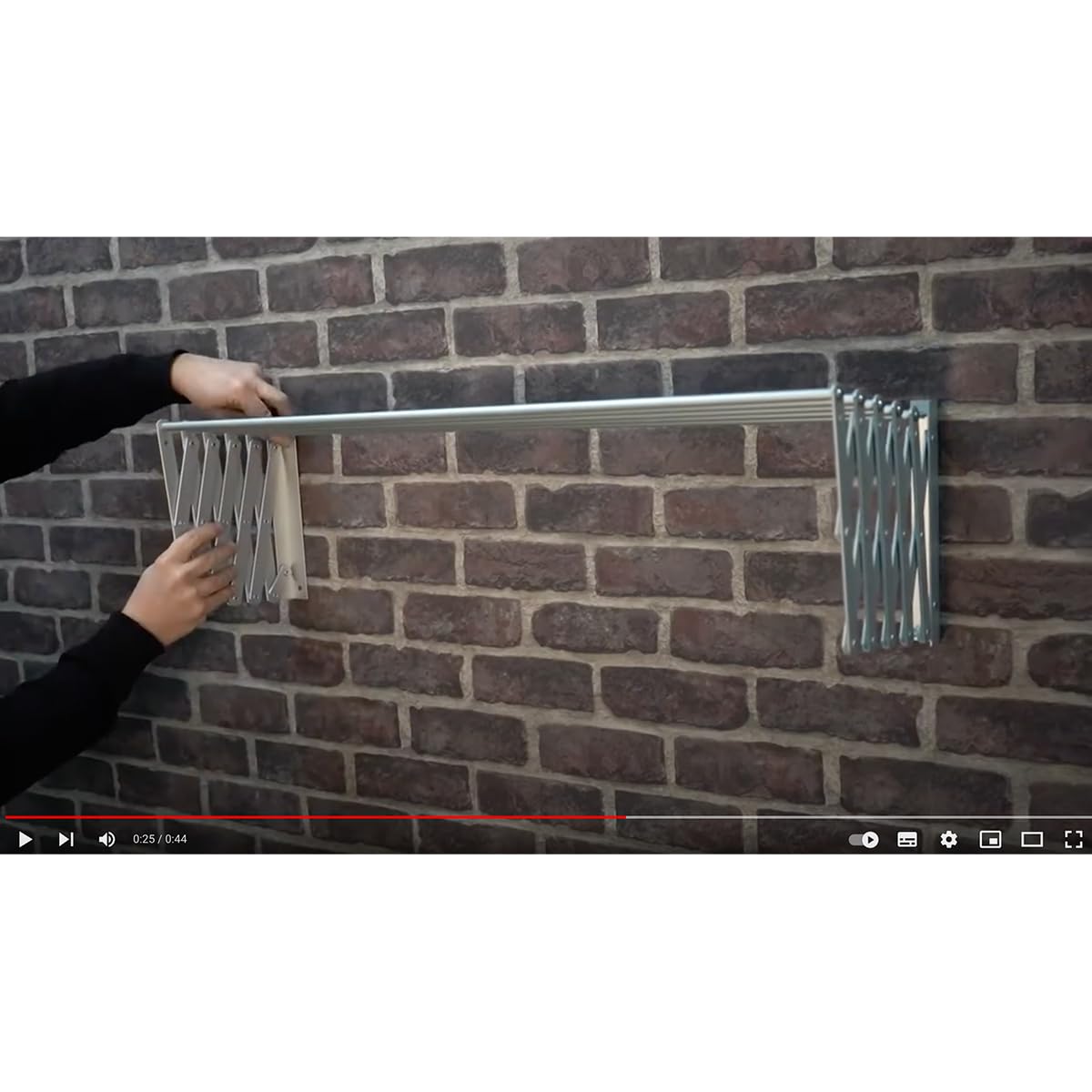 Amig – Ausziehbarer Wandwäscheständer - Maße: 140x14x3 cm - Trockenlänge: 7 m - Rostfreies Aluminium - Edelstahlschrauben - Für Innen- und Außenbereich - Einfache Montage