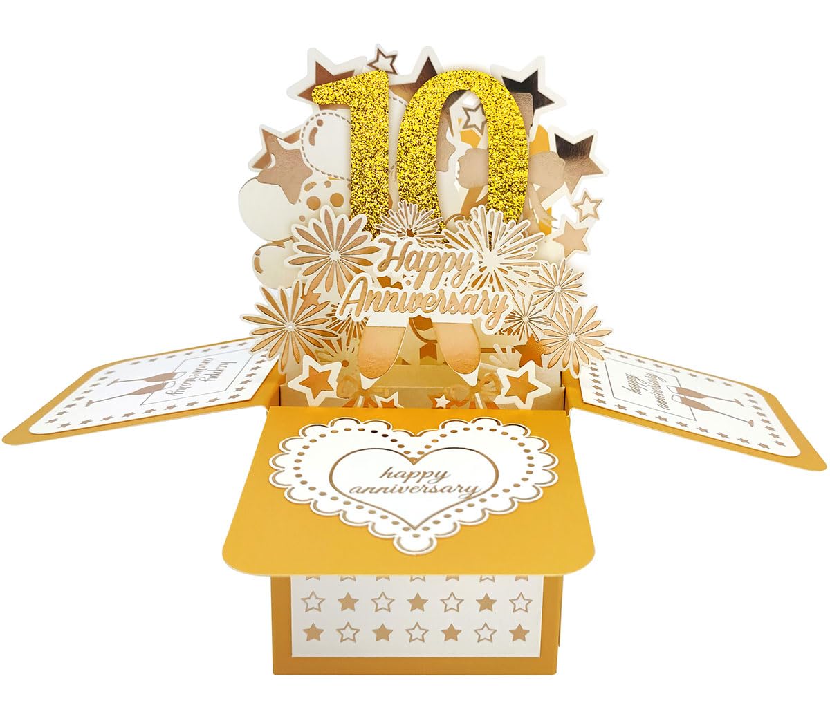 scicent 10th Anniversary 3D Pop Up Greeting Card, Marriage, Soulmates, Celebration, Being Together, Congratulations, Romantic - Image 4