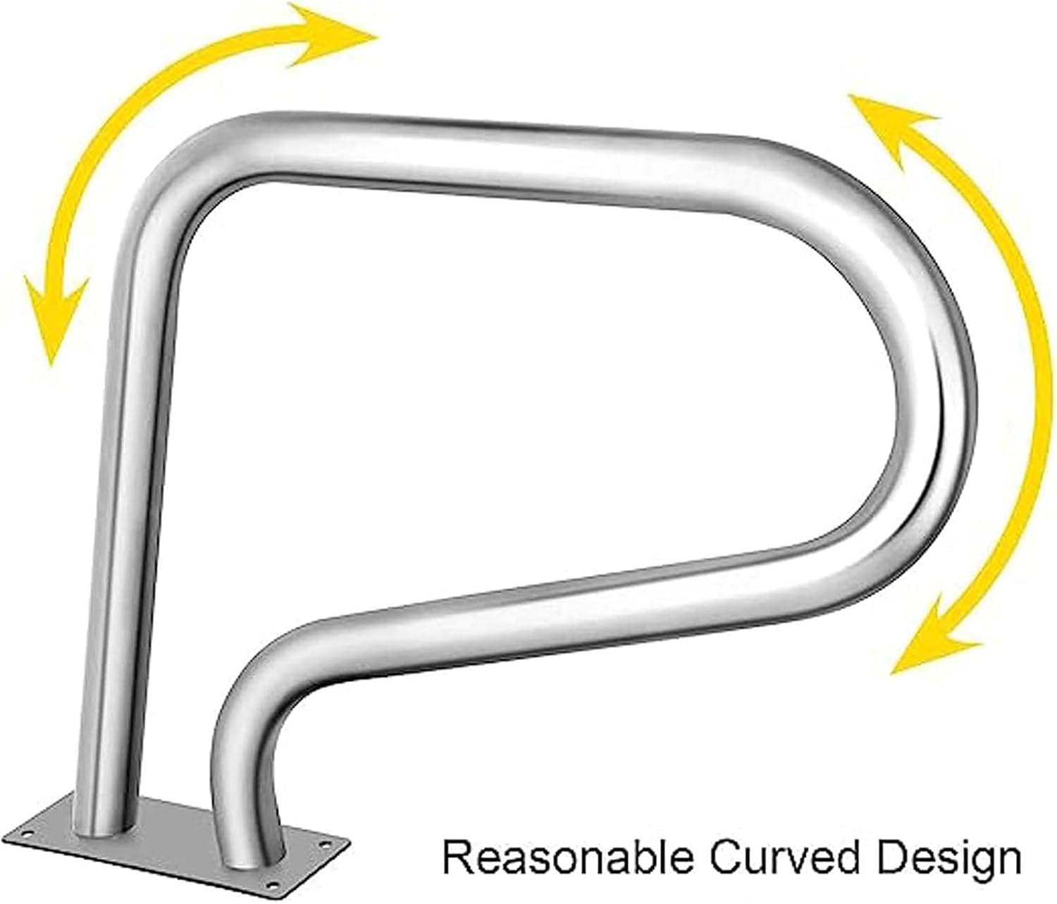 Swimming Pool Hand Rails, Premium 304 Stainless Steel Pool Safety Railing, Pool Handrail for Indoor and Outdoor Garden Pools (76.2x55.8cm)