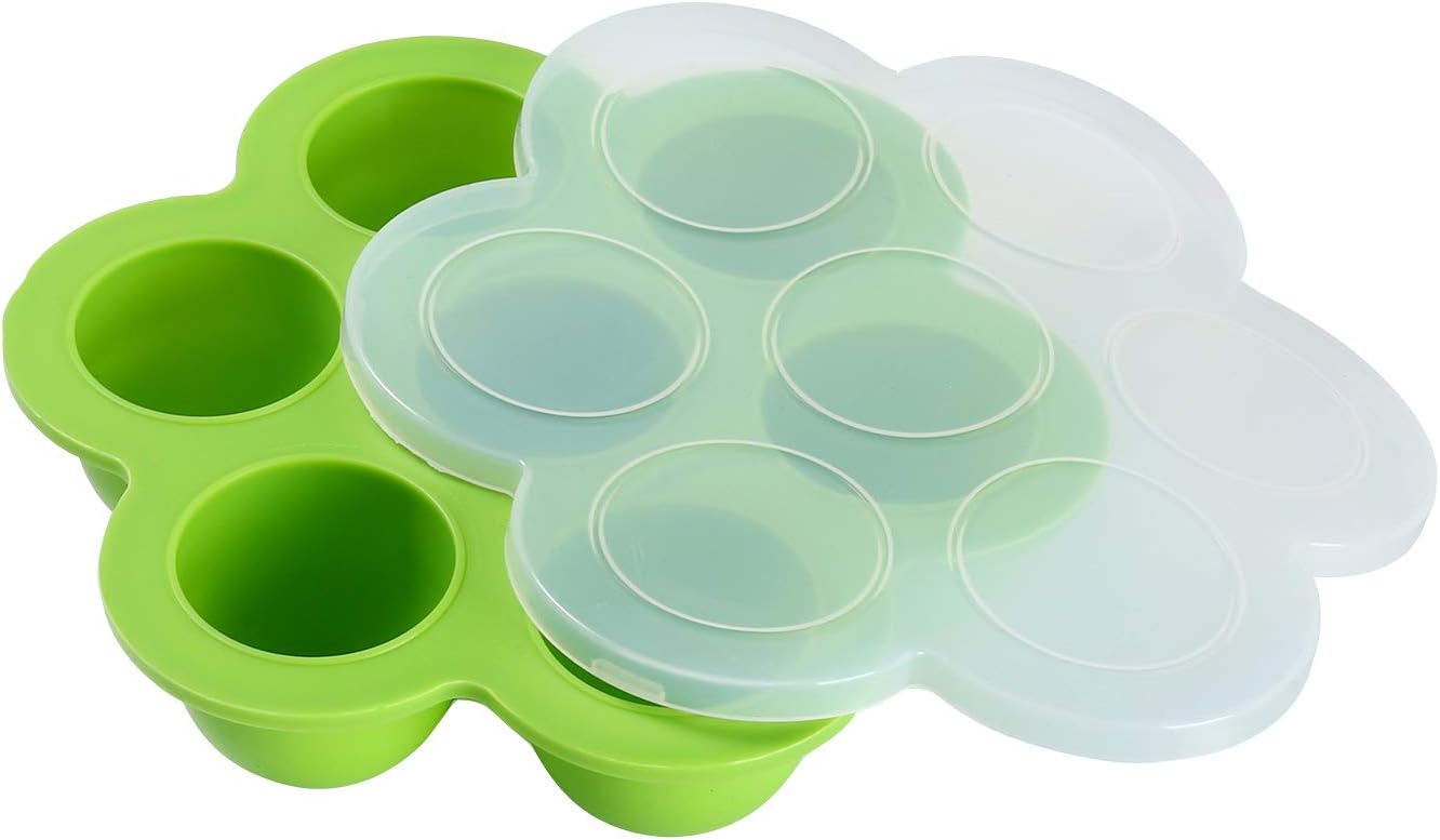 Egg Bites Mold Compatible with Instant Pot Accessories by ULEE - Fits Pressure Cooer 5,6,8 qt Pressure Cooker/Air Fryer and Ninjia Foodie 6.5, 8qt (Green)