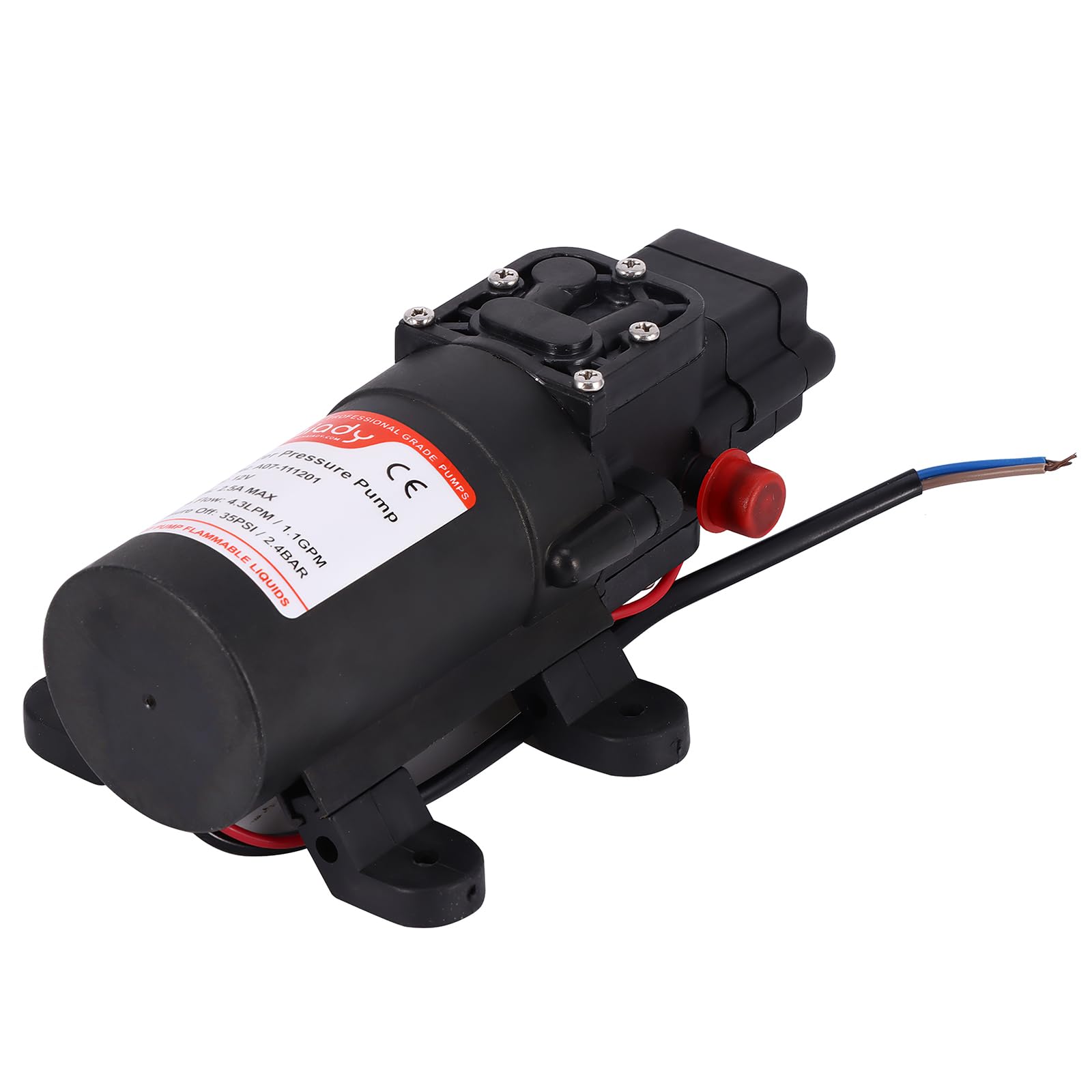 Pompa a membrana, 30 W, 12 V, 4,3 l/PM, pompa ad acqua autoadescante per barche, camper, yacht, giardino, camper