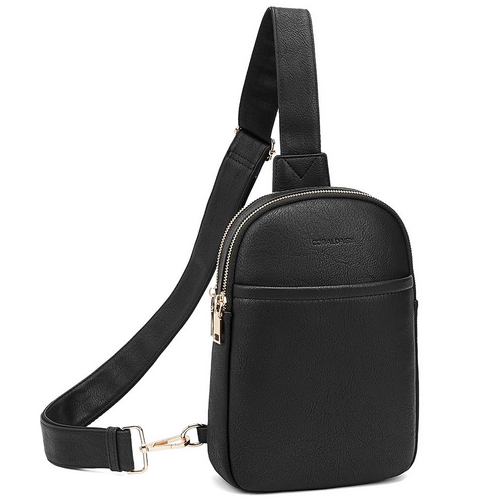 CORALDAISY Large Crossbody Bags for Women travel Sling Bag Leather Cross body Purse Big Purses for Women