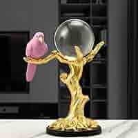 インテリア 純クリスタル 鳥の置物 バカラ フィギュリン ○ オウム オーナメント オブジェ 11cm 鳥