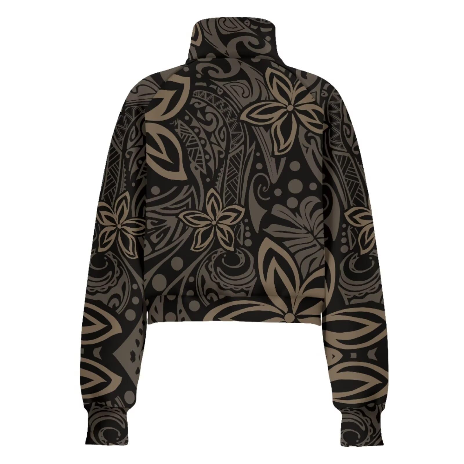 Poceacles Sudadera corta para mujer con 1/2 cremallera, agujero para el pulgar, cuello alto falso, sudadera con capucha suave para uso casual al aire libre