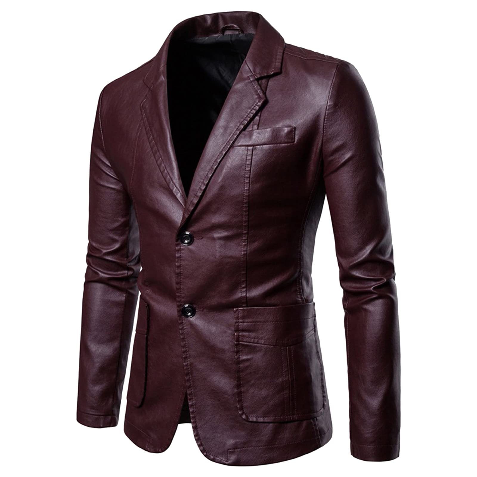 IQYU Blazer Mannen Katoen Mannelijke Korte Mouwen Revers Dunne Pak Tops