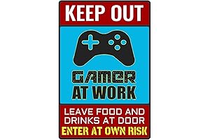 Bestylez Funny Gamer Sign For Gaming Room Wall Decor: Gaming In Progress