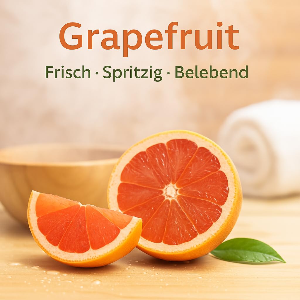 Dufte Momente Saunaaufguss-Konzentrat Grapefruit – 3 Liter – frisch & vitalisierend – konzentriert & ergiebig – zertifizierte Profi-Qualität – vegan & Made in Germany
