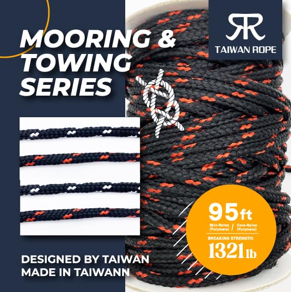 Mooring Vehicle Towing Camping Dock Marine Line Docking Boat Rope Dual-Braided