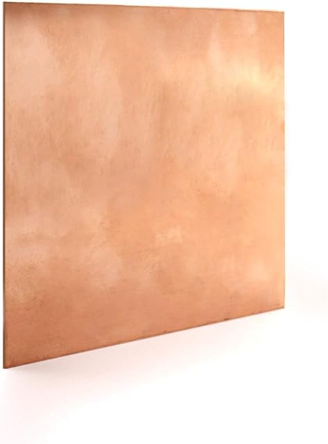 Copper Sheet 1mm, KLEHOPE 4''×4''(100×100mm) 99% Pure Copper Sheet, Copper Plate, Copper Sheeting for Crafts, Art Project, Electrical Equipment