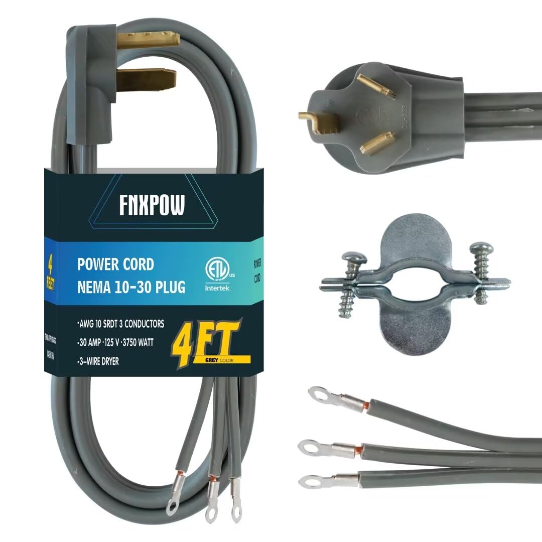 user_1ed70b54　 FHE1250T5EWW ３本 Amazon.com: FNXPOW 3 Prong Dryer Cord, 4FT 10/3 SRDT, 30 Amp