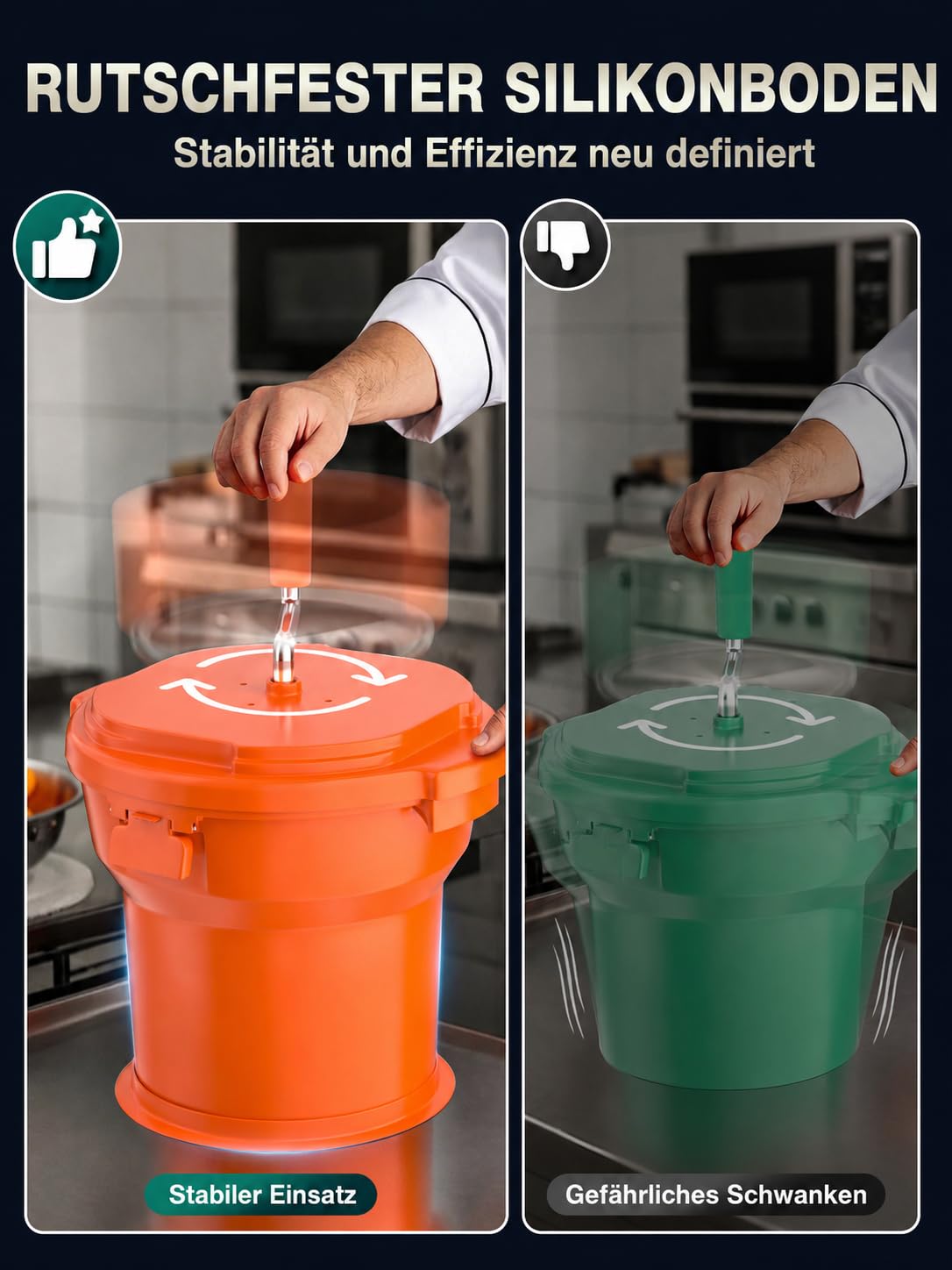 WantJoin salatschleuder groß mit 12-Liter salatdressing, rollende wagentatten mit silikon und drainaschen, 10qt-drehgeräte für einen manuellen salatschäler, salatschrauber küchenprofi