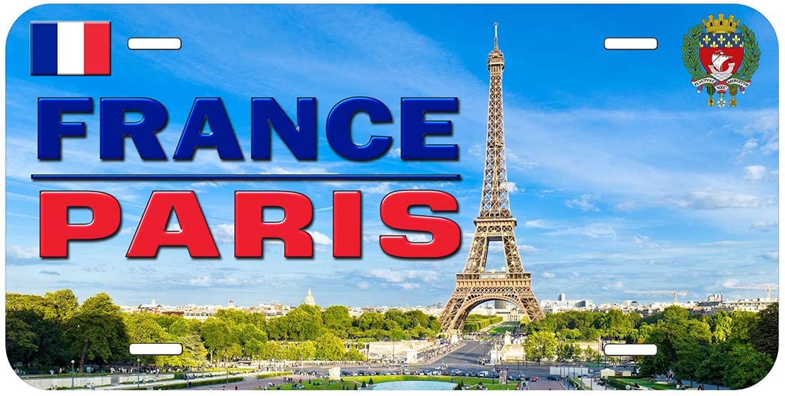 Paris France Novelty Car Auto License Plate