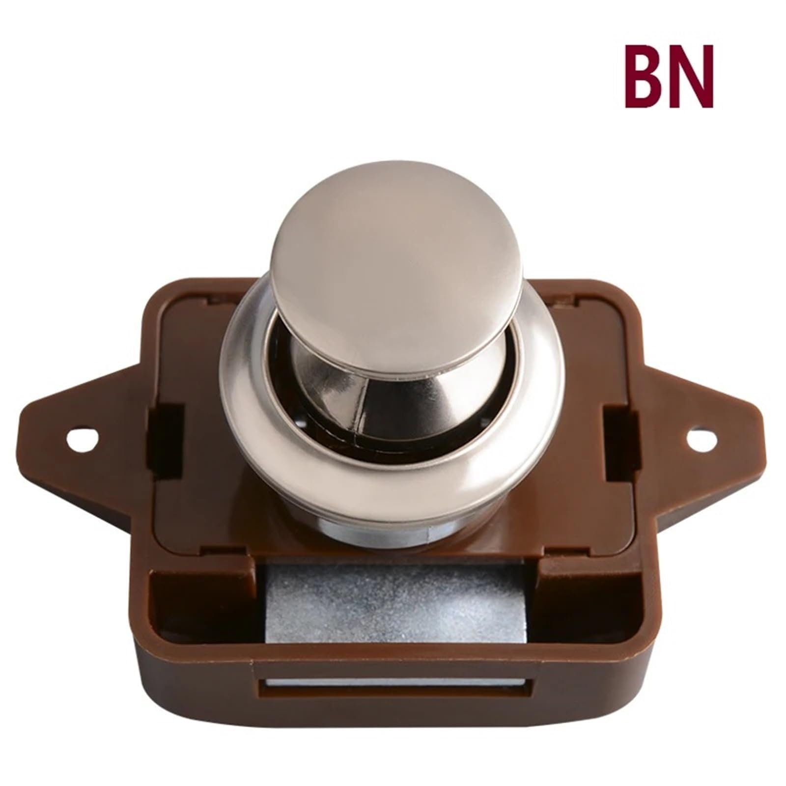 Diameter 26mm Mini White Push Catch Push Latch RV Caravan Motorhome Boat Yacht Push Lock ZS02 1Pcs(1 pcs BN)