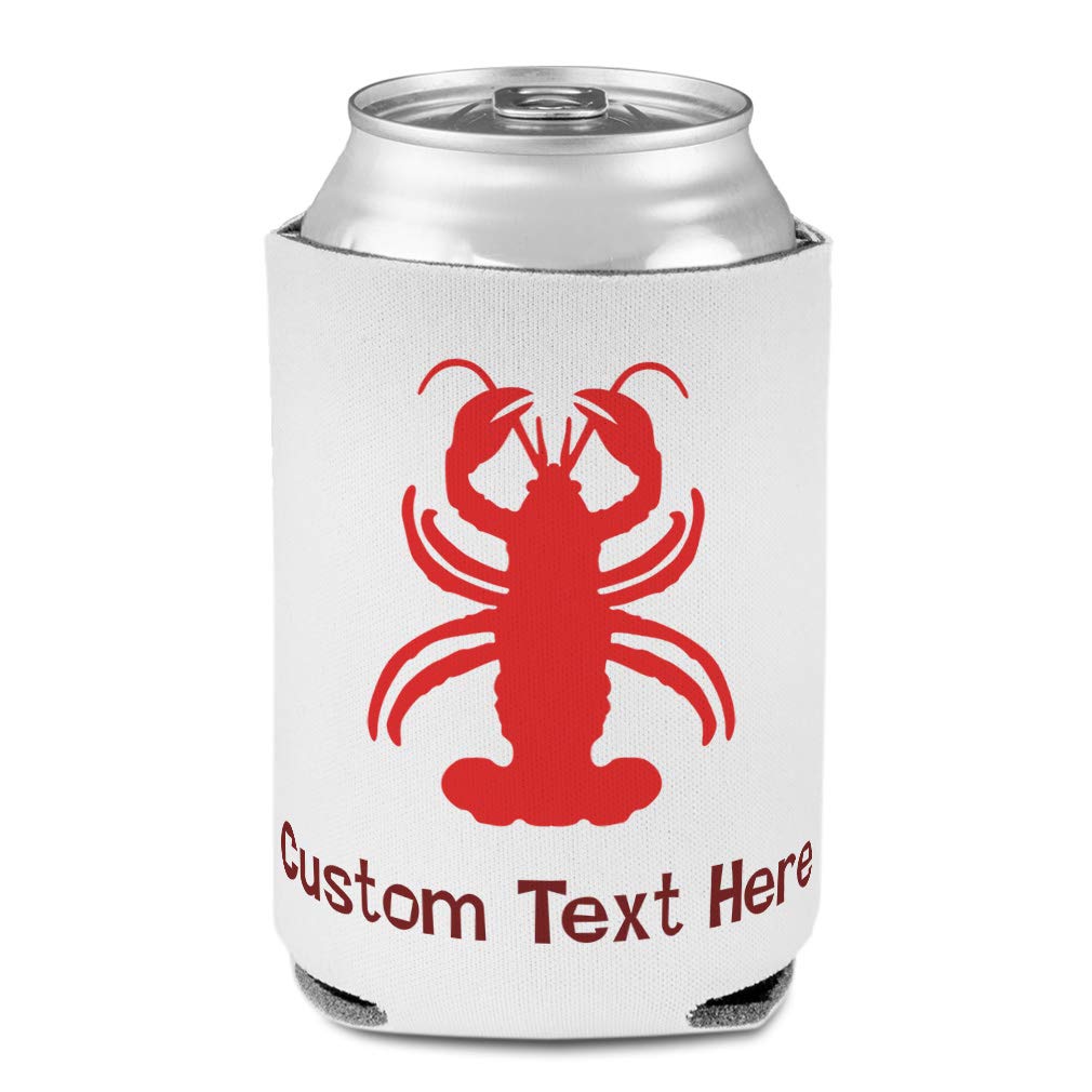 Amazon.com: Custom Sleeves for Cans Drink Cooler Lobster Animal Image  Marine Crustaceans Scuba Foam Party Beer Cover White Personalized Text  Here: Home & Kitchen